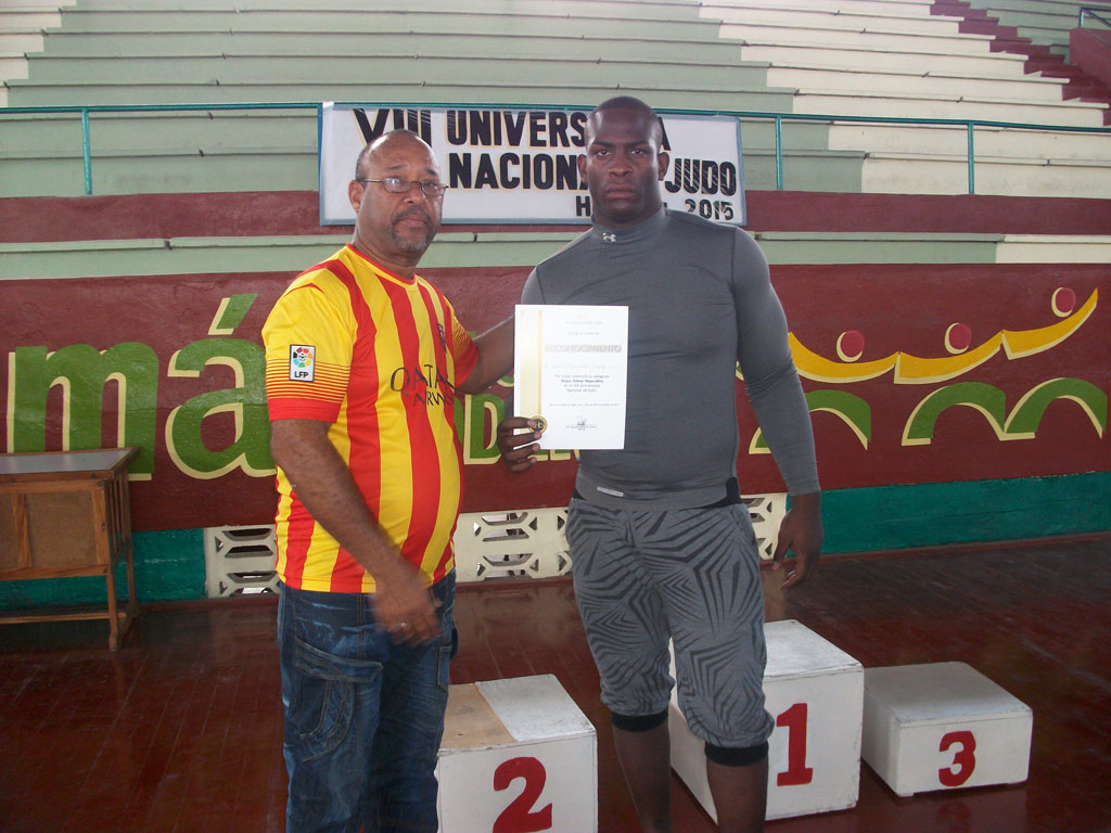 Jornada final de competiciones de la XIII Universiada de Judo. Atleta más destacado: Yansel Zayas Rivero de la Universidad de Artemisa. Ateneo Deportivo "Fernando de Dios Buñuel", 21 de noviembre de 2015. UHO FOTO/Luis Ernesto Ruiz Martínez.