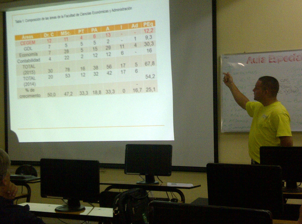 Recientemente, la Facultad de Ciencias Económicas y Administración (FACCEA) de la Universidad de Holguín sostuvo un encuentro con el Vicepresidente Nacional de la ANEC, el Dr. C Francisco Borrás Atienzar, en la sede Oscar Lucero Moya. Desarrollado en la Sede "Oscar Lucero Moya", el 22 de enero de 2016. UHO FOTO/Daniurka Parra Rojas