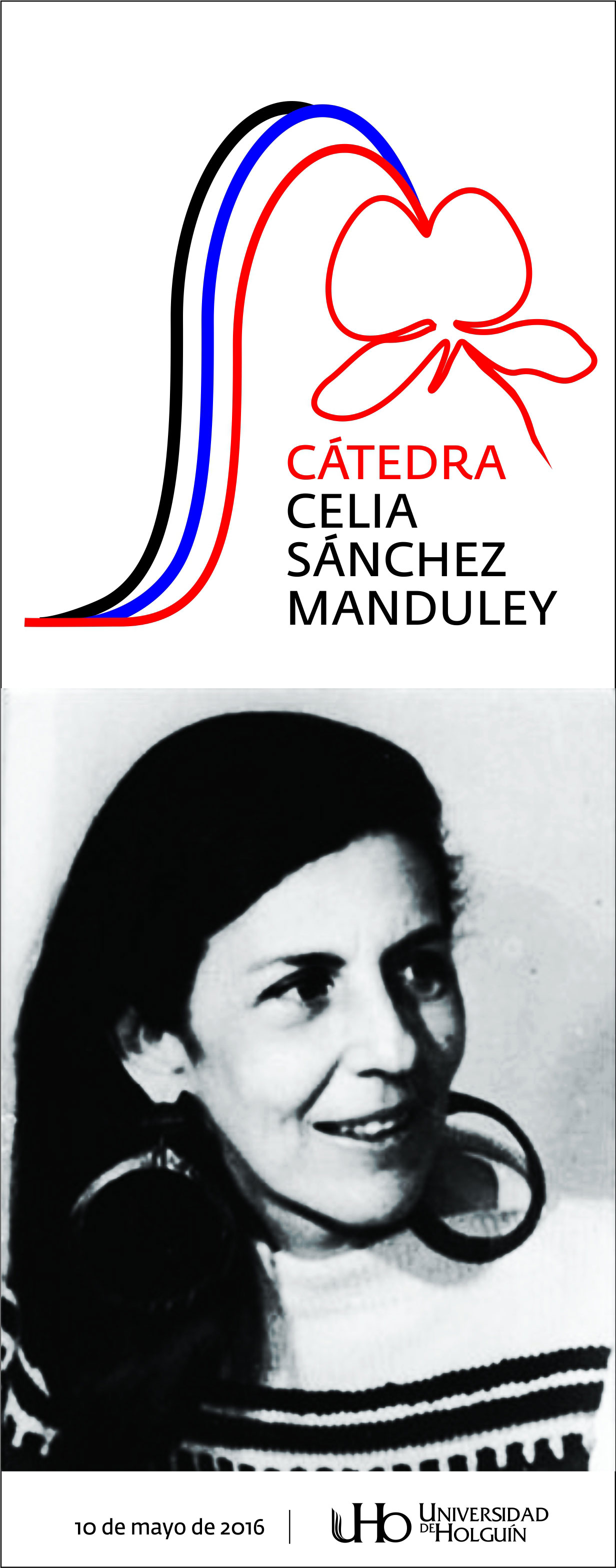 Cartel de la Cátedra Celia Sánchez Manduley. Diseño: Adrián Fernández Cuba.