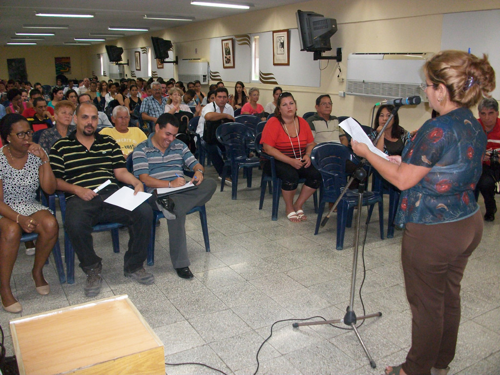 Acto de constitución de la Cátedra Celia Sánchez Manduley efectuado en la sede de igual nombre de la Universidad de Holguín el 10 de mayo de 2016. UHO FOTO/Luis Ernesto Ruiz Martínez.