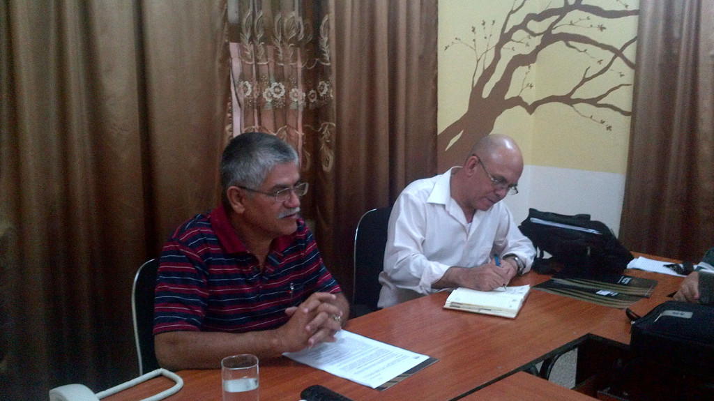 Intercambio en la sede de la Delegación Provincial de la Agricultura en Holguín, con presencia de directivos de dicha entidad y la casa de altos estudios del territorio. Desarrollado en Delegación Provincial de la Agricultura, el 26 de abril de 2016. UHO FOTO/Yudith Rojas Tamayo