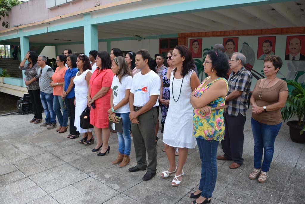 Los miembros del Consejo de Dirección de la Universidad de Holguín son presentados en el acto de inicio del curso escolar 2016-2017. Efectuado en la Facultad de Cultura Física el 5 de septiembre de 2016. UHO FOTO/Luis Ernesto Ruiz Martínez.