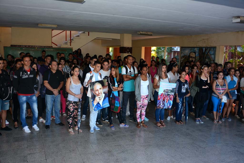 Acto realizado en la Sede Celia Sánchez como tributo al Comandante en Jefe Fidel Castro Ruz el 28 de noviembre de 2016. UHO FOTO/Luis Ernesto Ruiz Martínez.