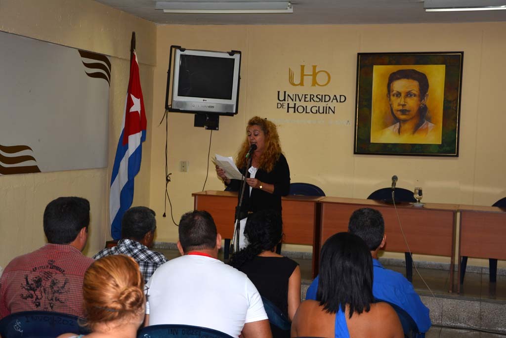 Apertura del IV Taller Provincial del Proyecto Guerras de Liberación Nacional y Frentes Guerrilleros, efectuado en la Universidad de Holguín el 30 de noviembre de 2016.. UHO FOTO/Luis Ernesto Ruiz Martínez