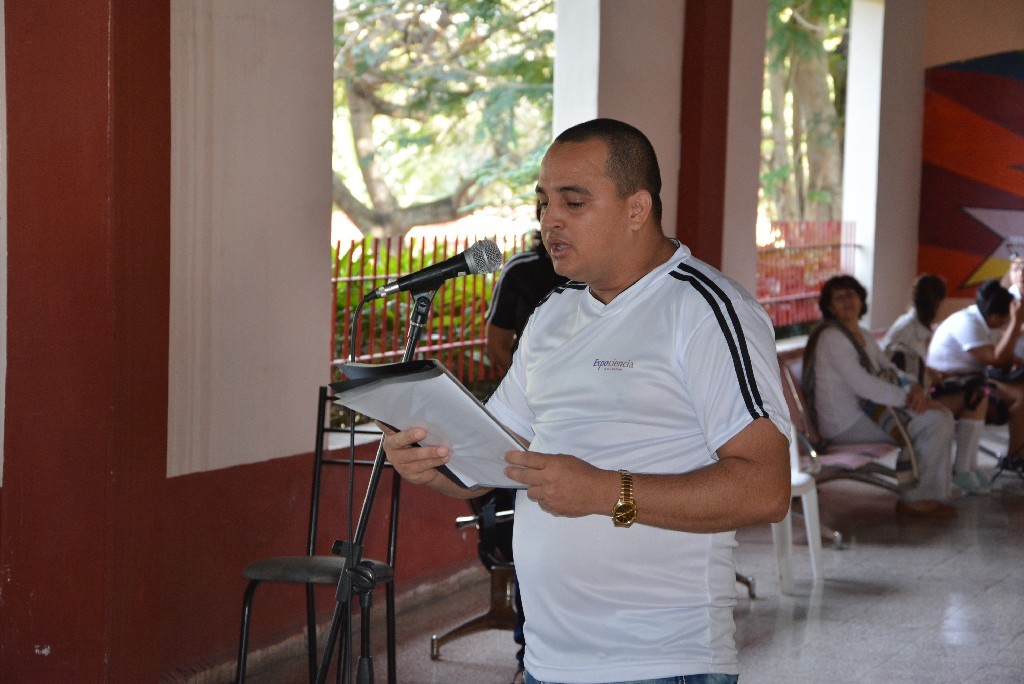 Ruberdanis Tamayo Portales, delegado territorial del Citma en Holguín, inaugura Expociencia 2017. UHO FOTO/Luis Ernesto Ruiz Martínez-DIRCOM.