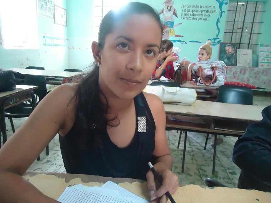 Silvia García Batista, estudiante de segundo año de licenciatura en primaria. Foto/Liliam Rodríguez
