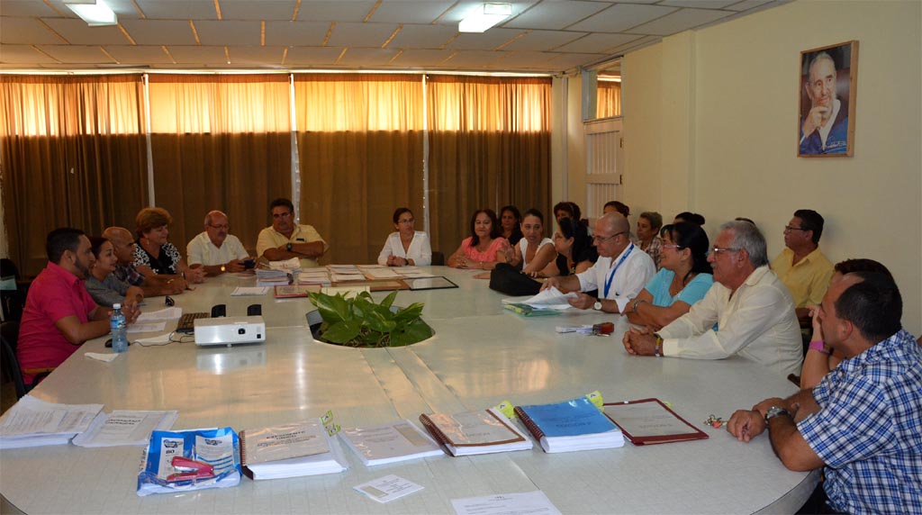 Conclusiones del proceso de evaluación externa a la Especialidad Gestión y desarrollo de la formación laboral.  Sede José de la Luz y Caballero, 26 de mayo de 2017. UHO FOTO/Luis Ernesto Ruiz Martínez