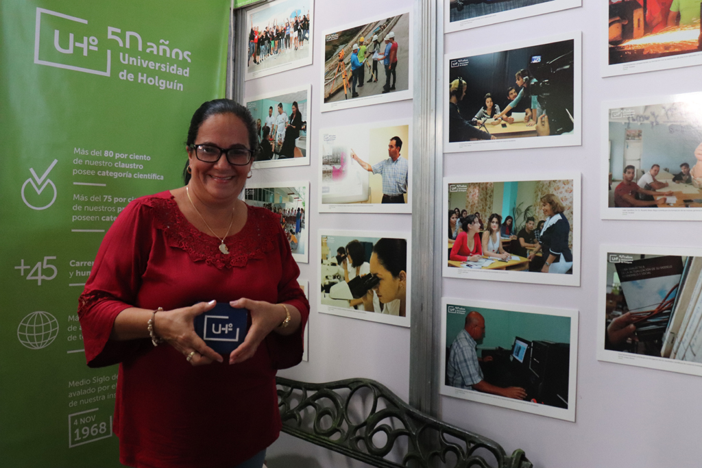 Profesores de la Universidad de Holguín en Expociencia 2019. Foto/ Yudith Rojas Tamayo