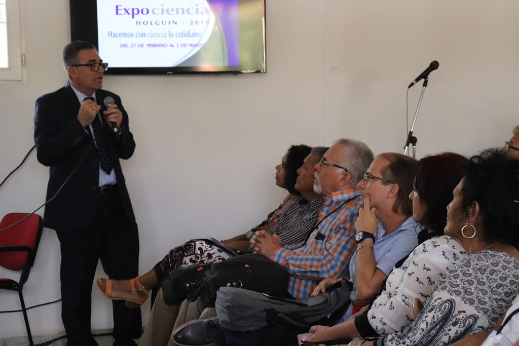 Conferencia inaugural de Expociencia 2019, impartida por el Dr. Cs. Luis Velázquez, Presidente de la Academia de Ciencias de Cuba. Foto/ Yudith Rojas Tamayo