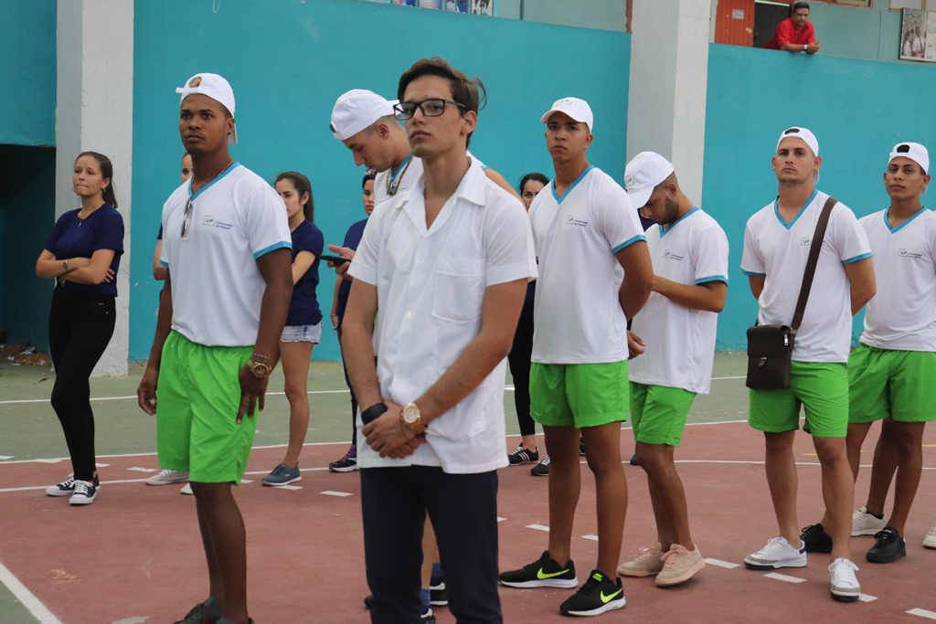 Abanderada delegación holguinera a la competición Universiada 2019 a desarrollarse en Villa Clara. Desarrollado en la sede Manuel Fajardo, el 02 de abril de 2019-UHO/Foto: Yudith Rojas Tamayo