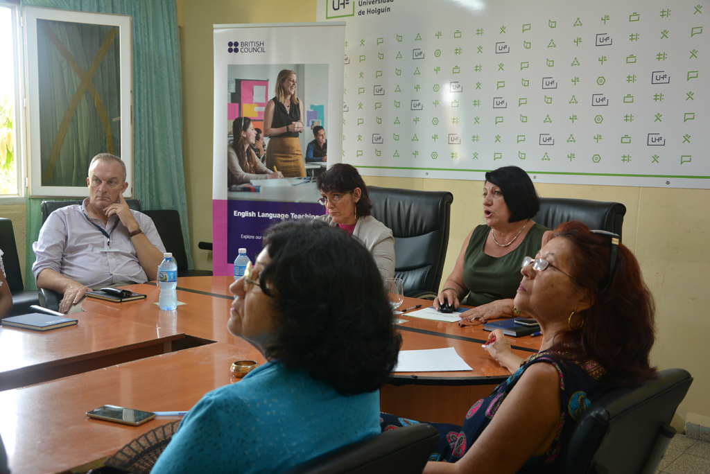 Jornadas de intercambio del English Language Teaching Road Show, proyecto para la capacitación de profesores de idioma inglés en la UHo. Desarrollado en la sede Celia Sánchez Manduley, el 20 de mayo de 2019-UHO/Foto: Yudith Rojas Tamayo