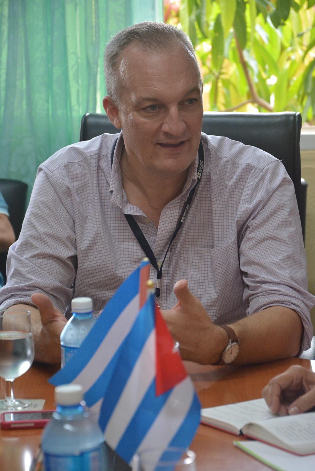 Sr. Kevin Roderick Mackenzie, Director del Consejo Británico de México y del Grupo del Consulado Británico en Cuba del Caribe. Desarrollado en la sede Celia Sánchez Manduley, el 20 de mayo de 2019-UHO/Foto: Yudith Rojas Tamayo