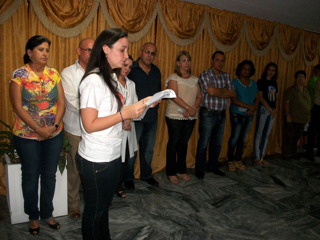 Efectuado en Holguín el acto nacional por el aniversario 93 de la FEU. Jenniffer Bello Martínez, presidenta nacional de la organización envió un mensaje a estudiantes y profesores de todo el país. UHO FOTO/Luis Ernesto Ruiz Martínez.