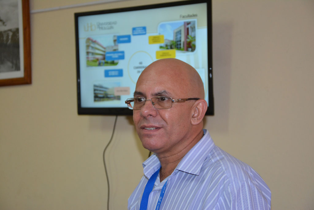 El rector de la Universidad de Holguín recibió a investigadores españoles interesados en establecer alianzas académicas . Desarrollado en la Sede "Celia Sánchez Manduley" el 05 de junio de 2017. UHO FOTO/Yudith Rojas Tamayo