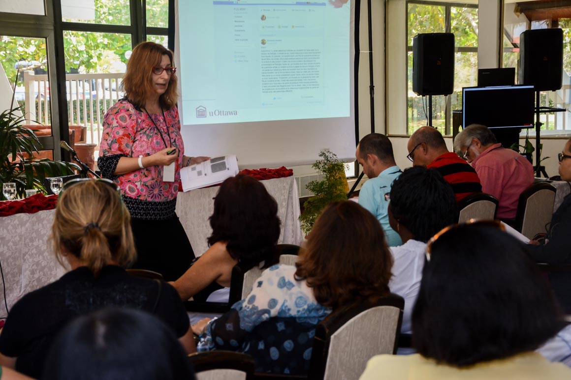 Conferencia de Monika Jezak en la primera jornada de Wefla 2018. UHo FOTO/ Torralbas.