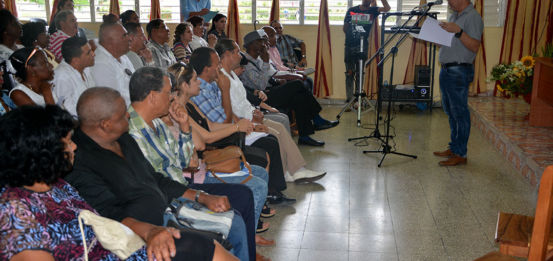 Acto de constitución oficial de la Cátedra Honorífica de Música Cubana “Faustino Oramas Osorio”, efectuado en la sede José de la Luz y Caballero, de la Universidad de Holguín. Miércoles 27 de marzo de 2019. Foto: Luis Ernesto Ruiz Martínez.